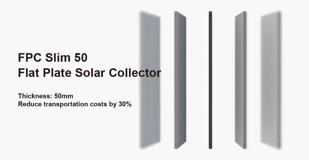 Thin Panel Flat Plate Solar Collector