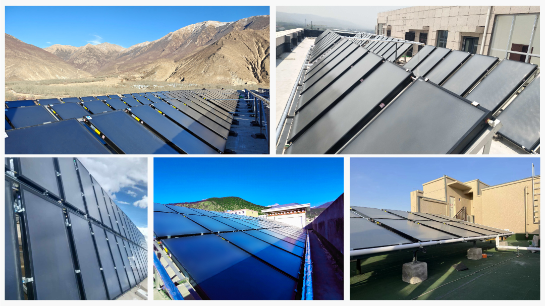 High-temperature solar flat plate collector