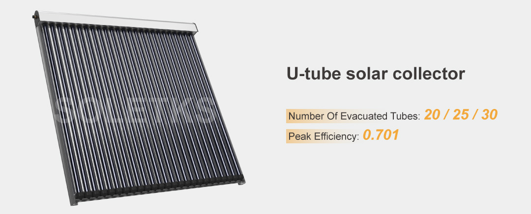U-Tube Evacuated Tube Solar Collector